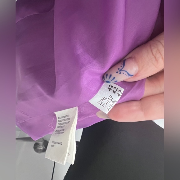 Women's Purple Double-Breasted Jacket - Picture 12 of 16